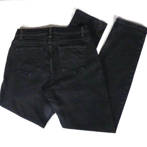Vintage Genuine Wrangler Women's 12 x L34 Black Stretch Denim Straight Leg Jeans - Picture 3 of 7